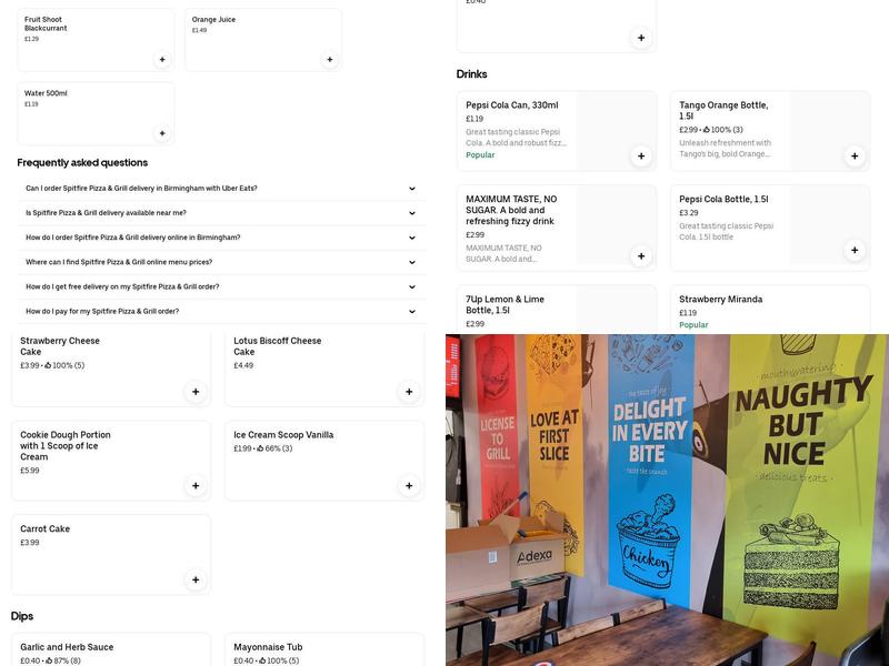 Spitfire Pizza & Grill Menu