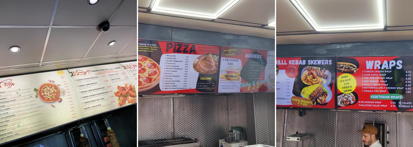 Yasha Grill Pizza & Burgers Menu