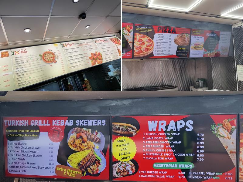 Yasha Grill Pizza & Burgers Menu