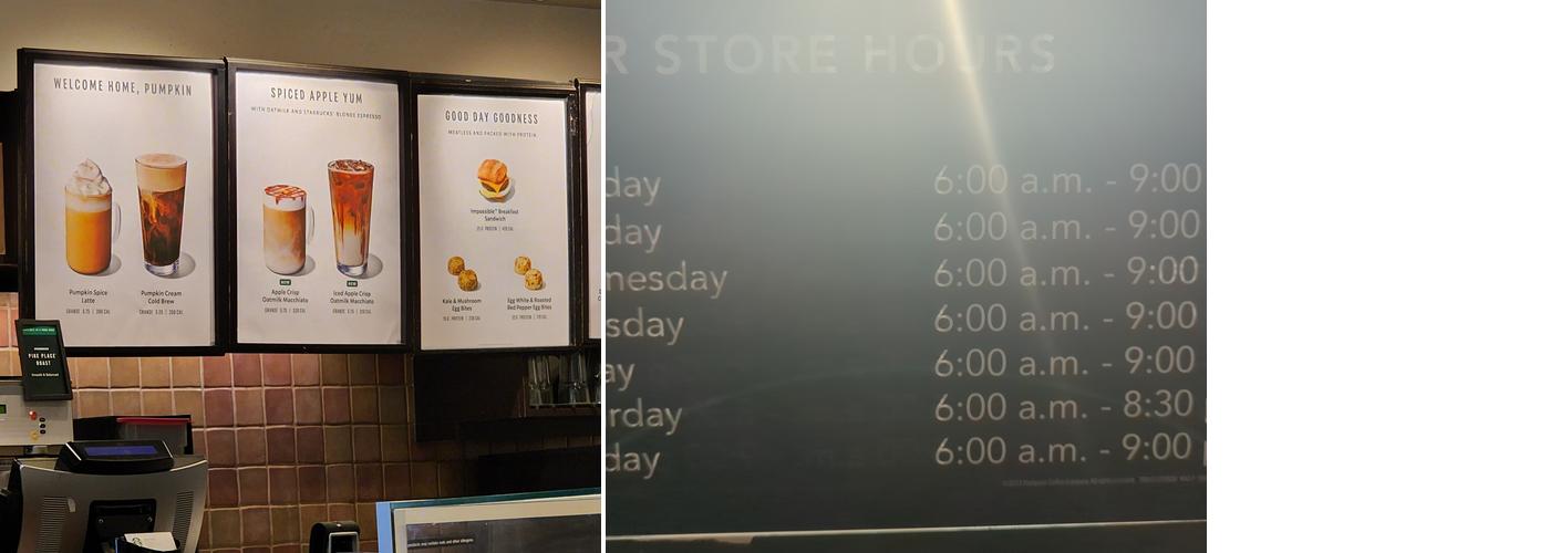 Starbucks Menu