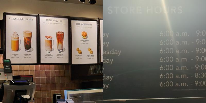 Starbucks Menu