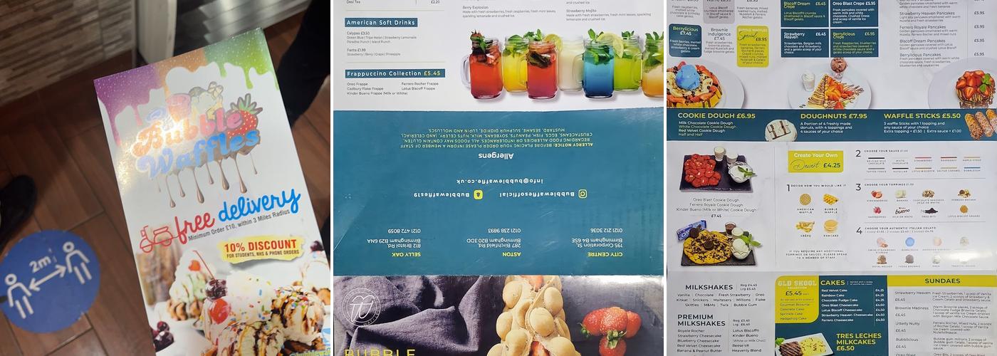 Bubble Waffles (Aston) Menu