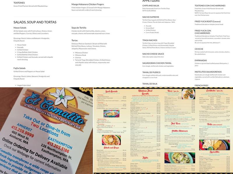 El Comalito (Easthampton) Menu