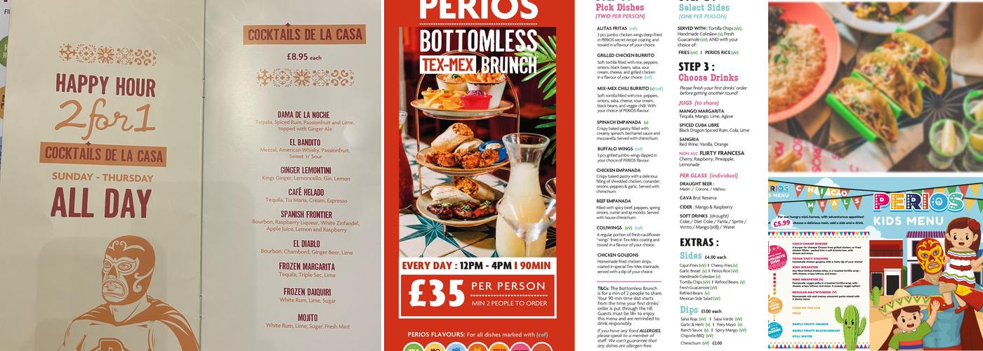 Perios Brindleyplace Menu