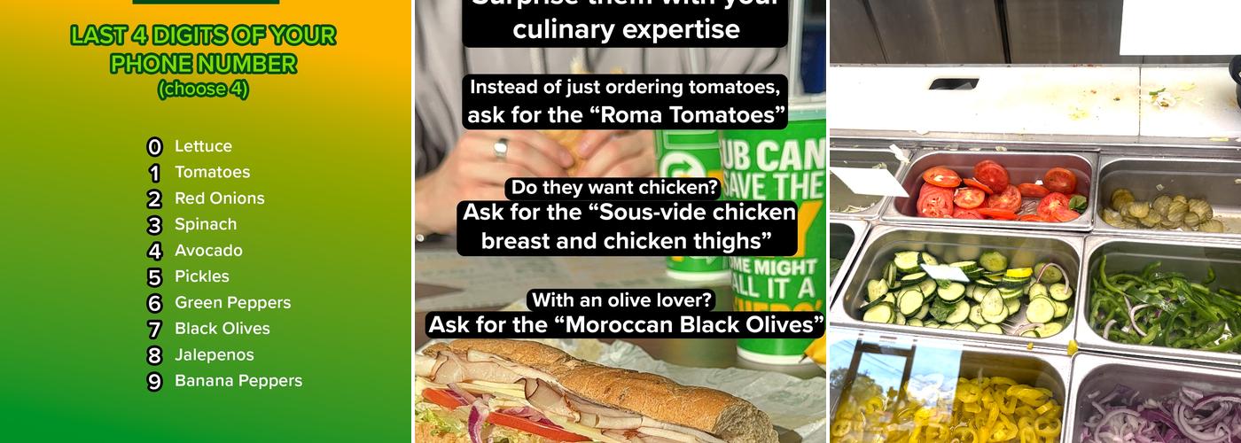 Subway Menu