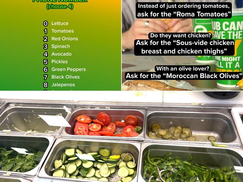 Subway Menu
