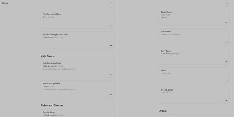 Harry Ramsden's Selly Oak Menu