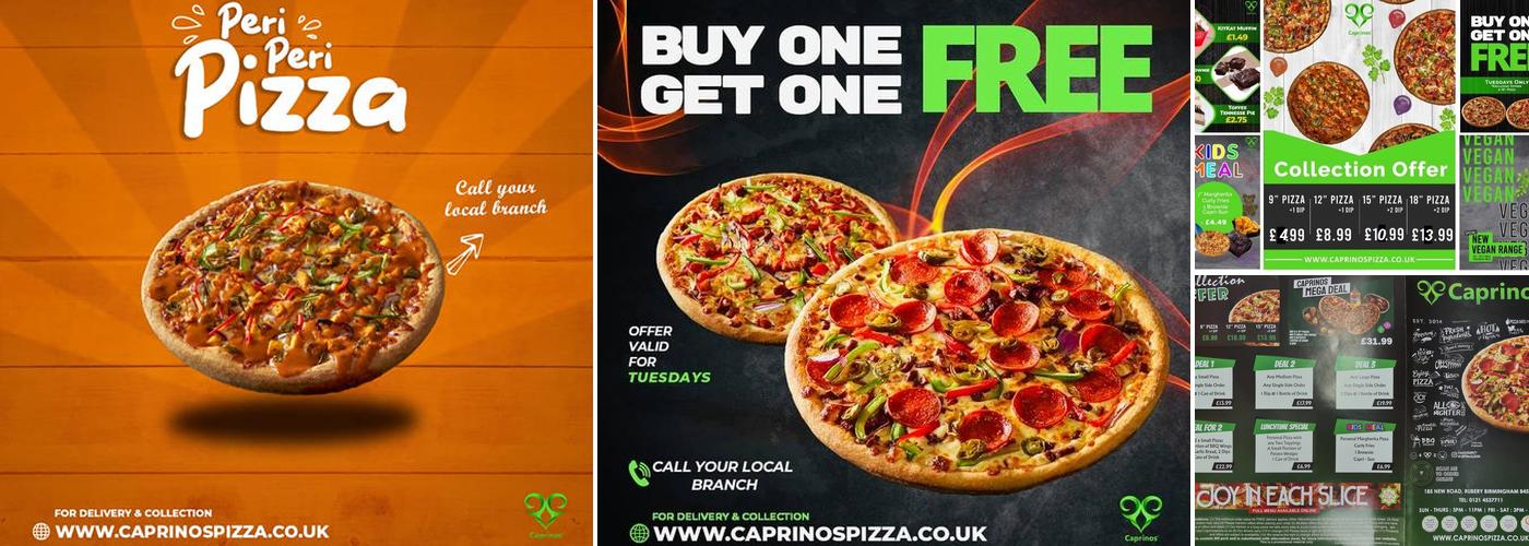 Caprinos Pizza (Rubery & Rednal) Menu
