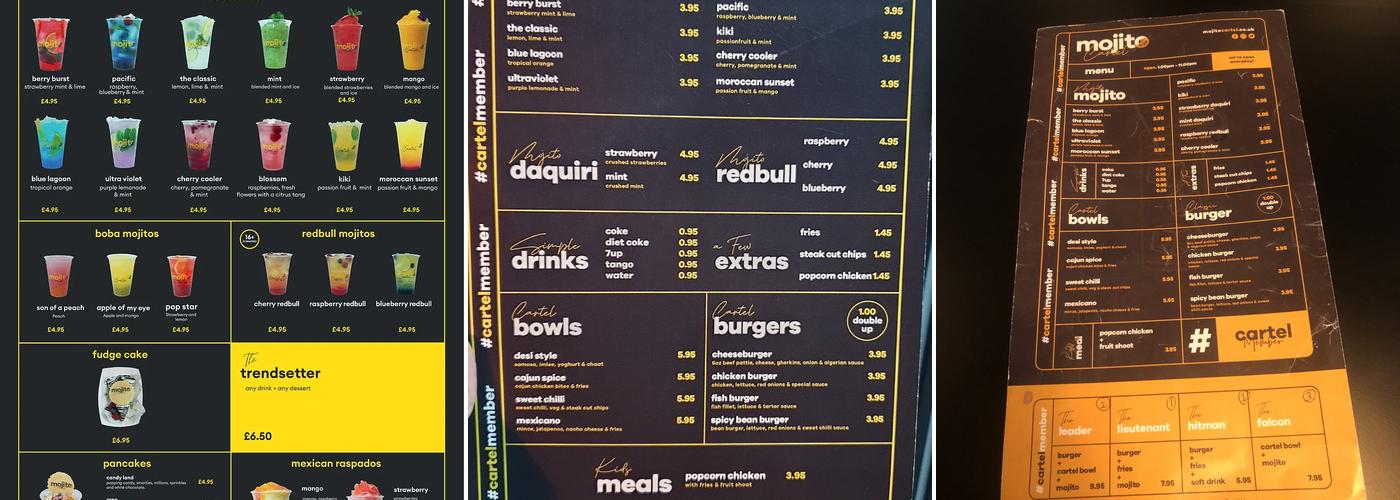 Mojito Cartel Menu