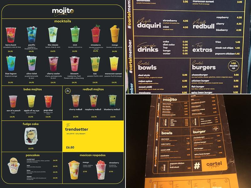 Mojito Cartel Menu