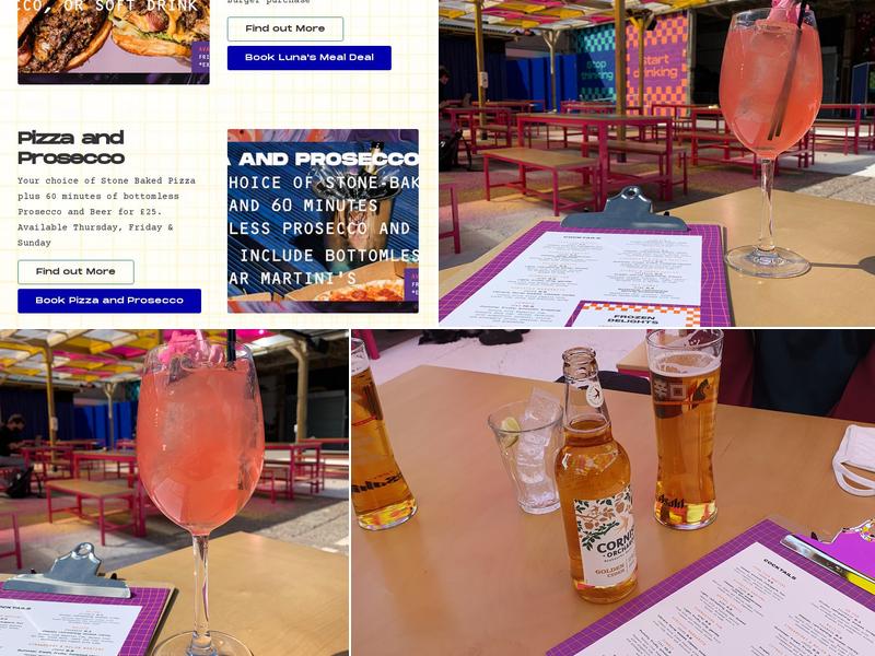 Luna Springs Digbeth Menu