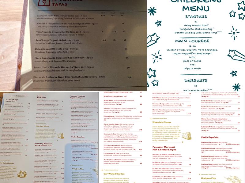 El Castillo Menu