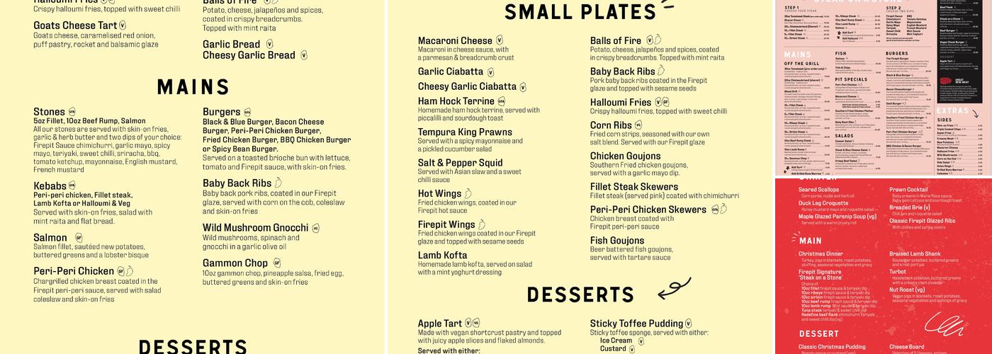 The Firepit Restaurant & Cocktail Bar (Blackburn) Menu