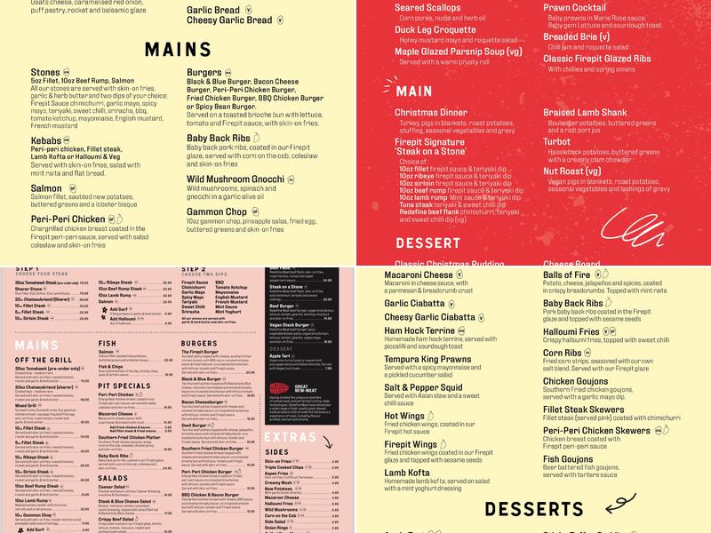 The Firepit Restaurant & Cocktail Bar (Blackburn) Menu