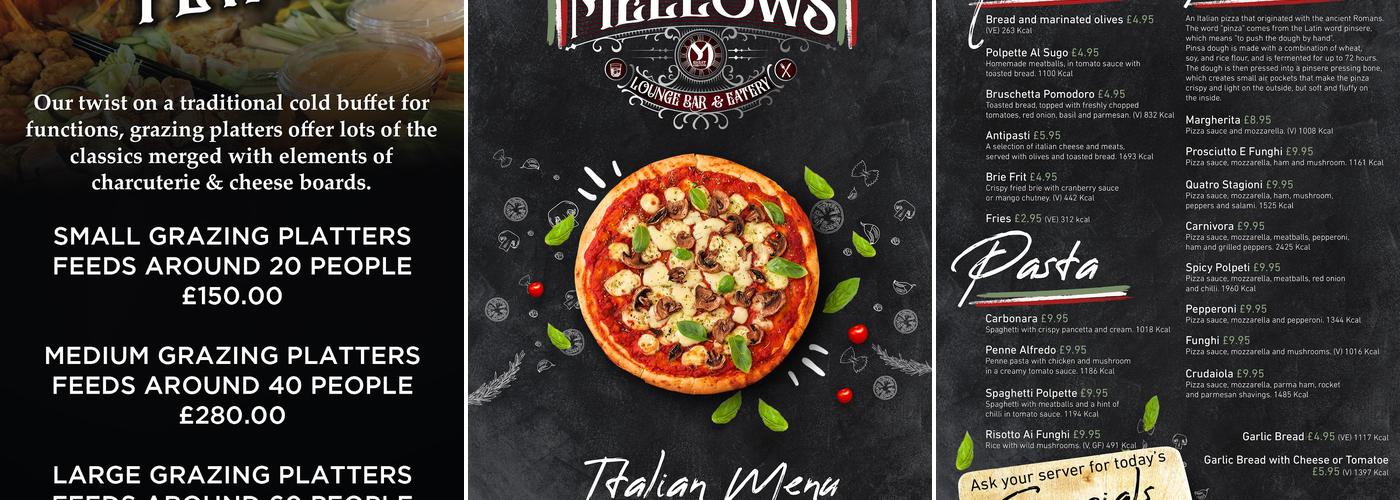 Mellows Lounge Bar & Eatery Menu