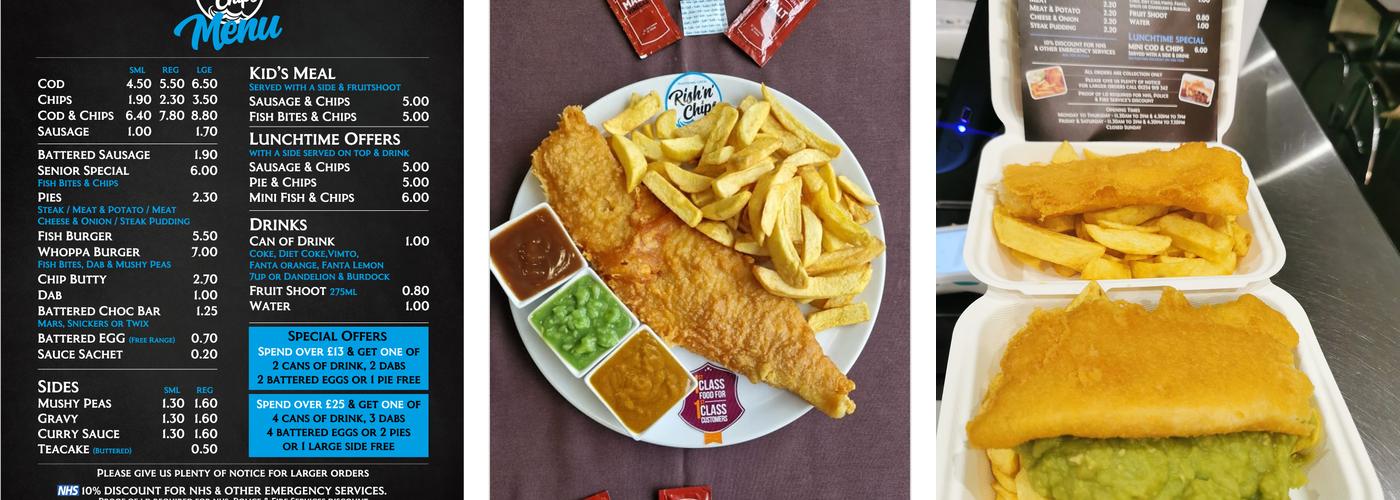 Rish 'N' Chips Menu