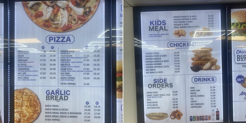 Khan’z Chippy Menu