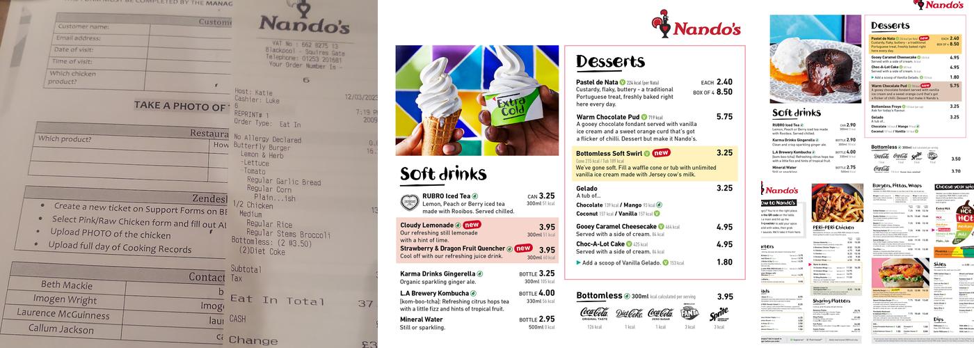 Nando's Blackpool - Squires Gate Menu