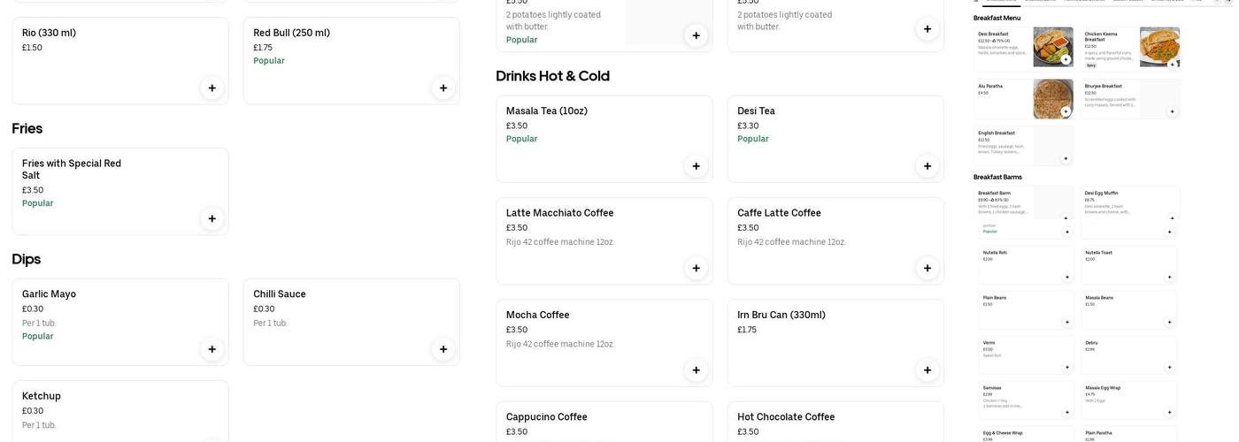 The Ice Cream Shop Menu