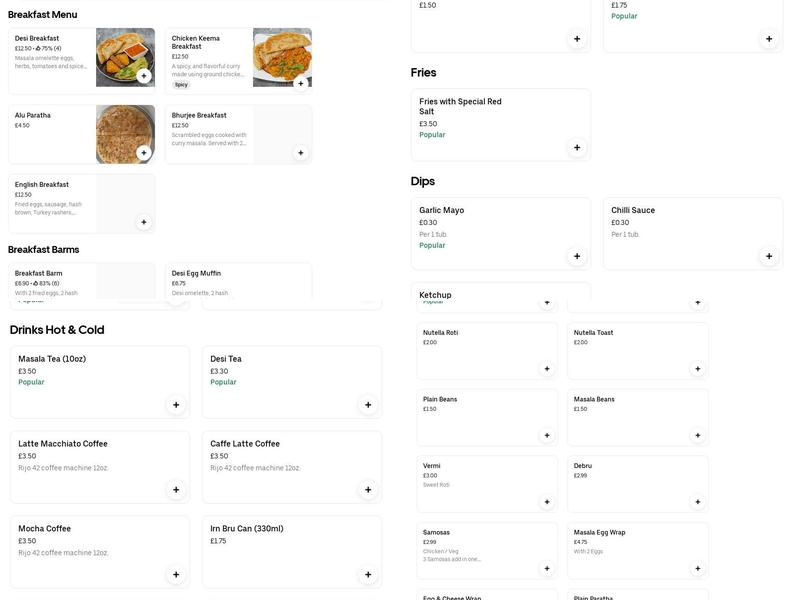 The Ice Cream Shop Menu