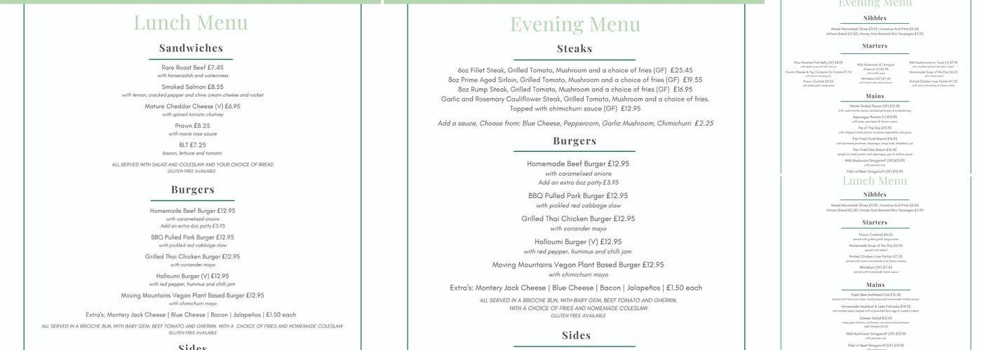 The Boundary Restaurant Menu