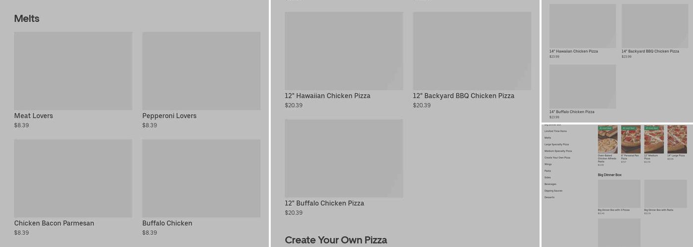 Pizza Hut Menu