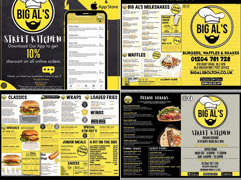 Big Al's Menu