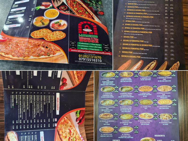 LAHMACINO Menu