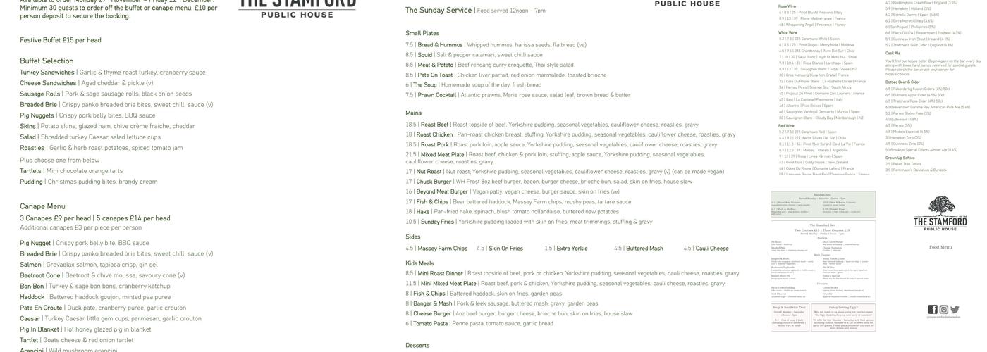 The Ugly Duckling Menu