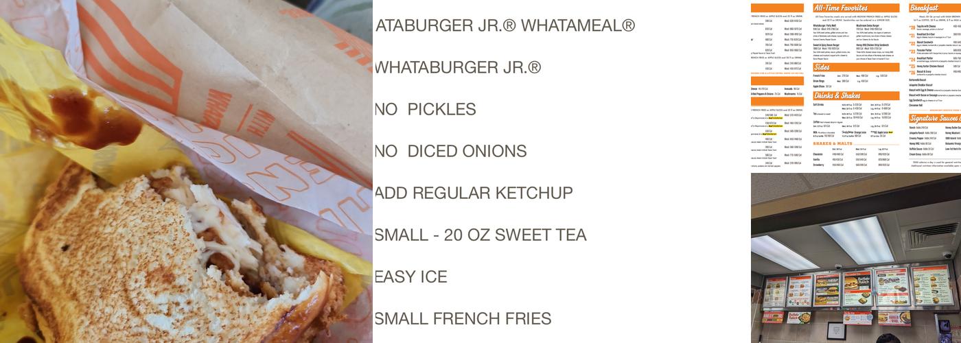 Whataburger Menu