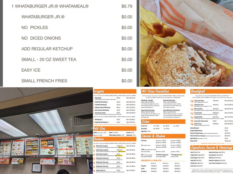 Whataburger Menu