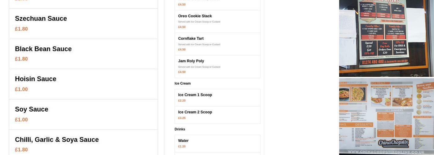 China Chopstix by Rawal Menu