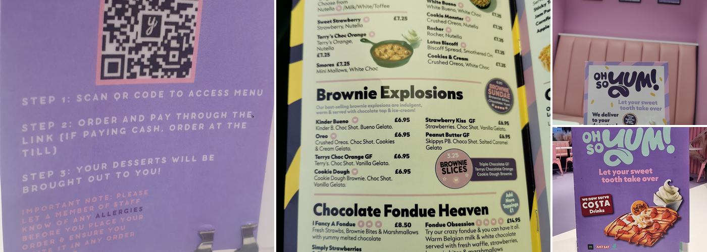 Oh So Yum Bradford Menu