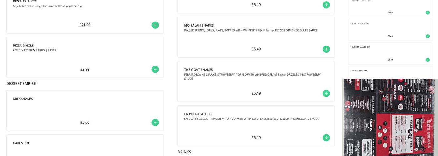 Pollo Ranch Bradford Menu