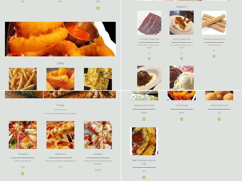 The Prince Albert Menu