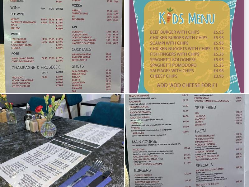 Bocana Menu