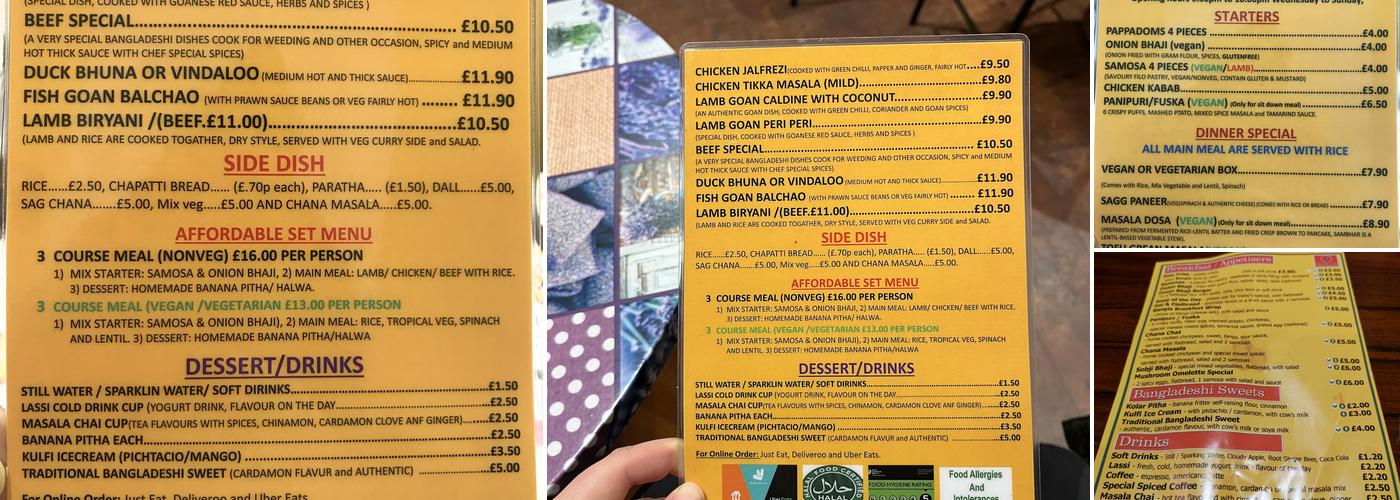 Bismillah Spice of Life Menu