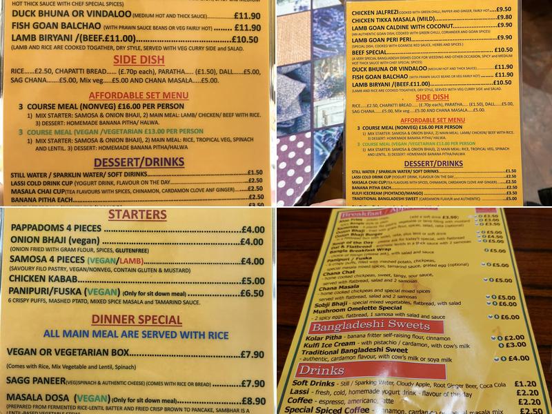 Bismillah Spice of Life Menu