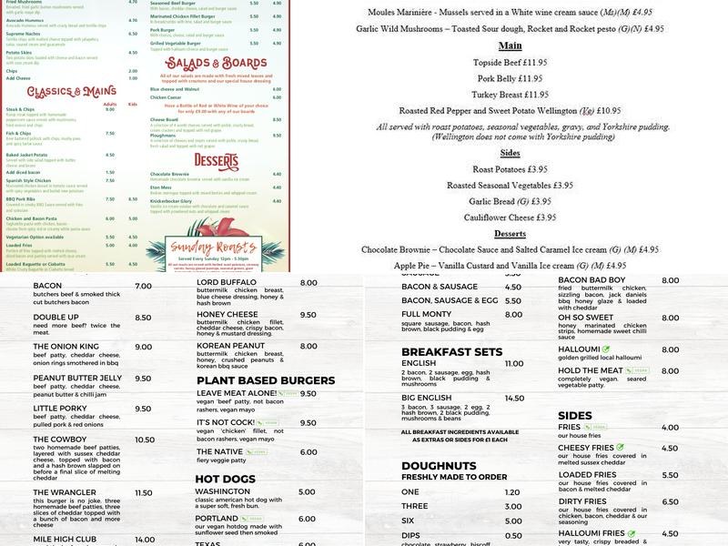 RUBY Pub & Hotel Menu