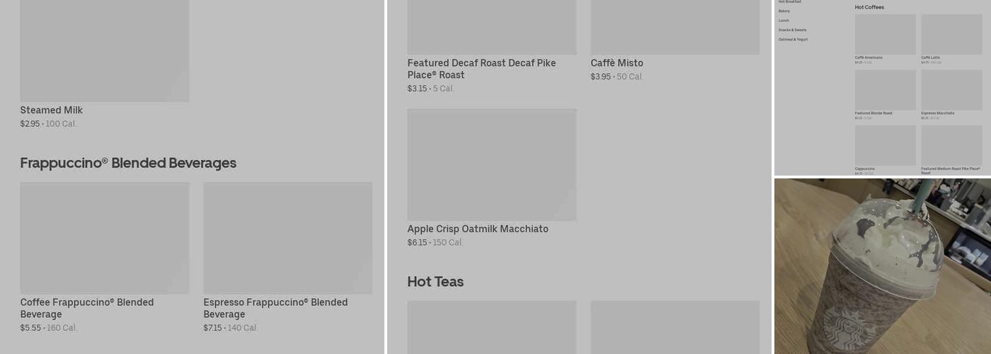 Starbucks Menu