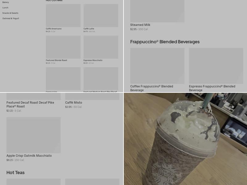 Starbucks Menu