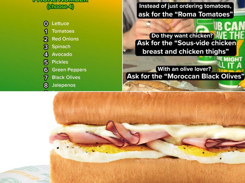 Subway Menu