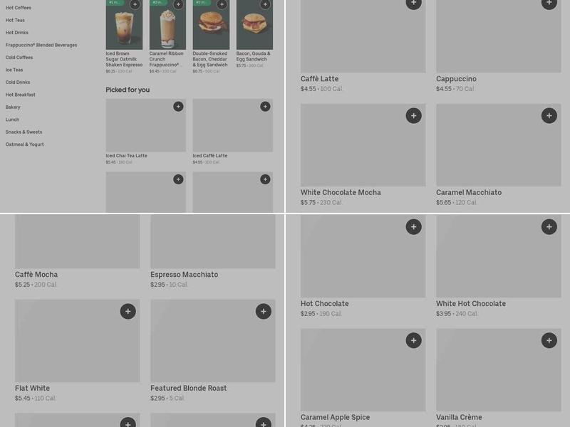 Starbucks Menu
