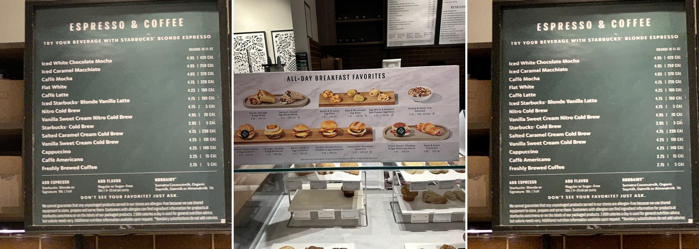 Starbucks Menu