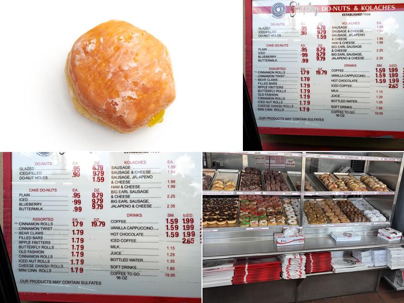Shipley Do-Nuts Menu