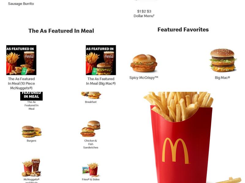 McDonald's Menu