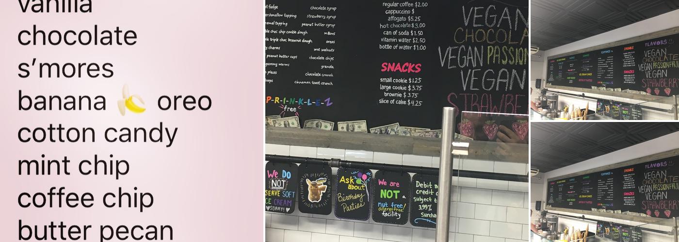 Iscreamery Menu