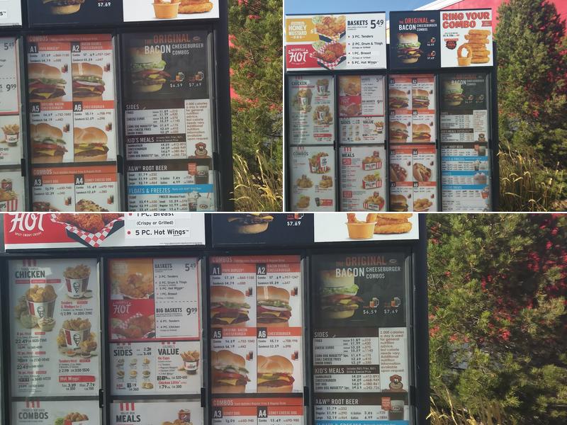 KFC Menu