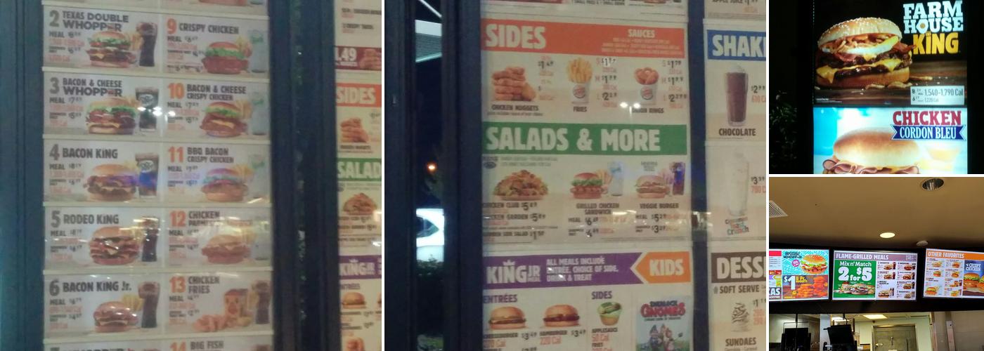 Burger King Menu