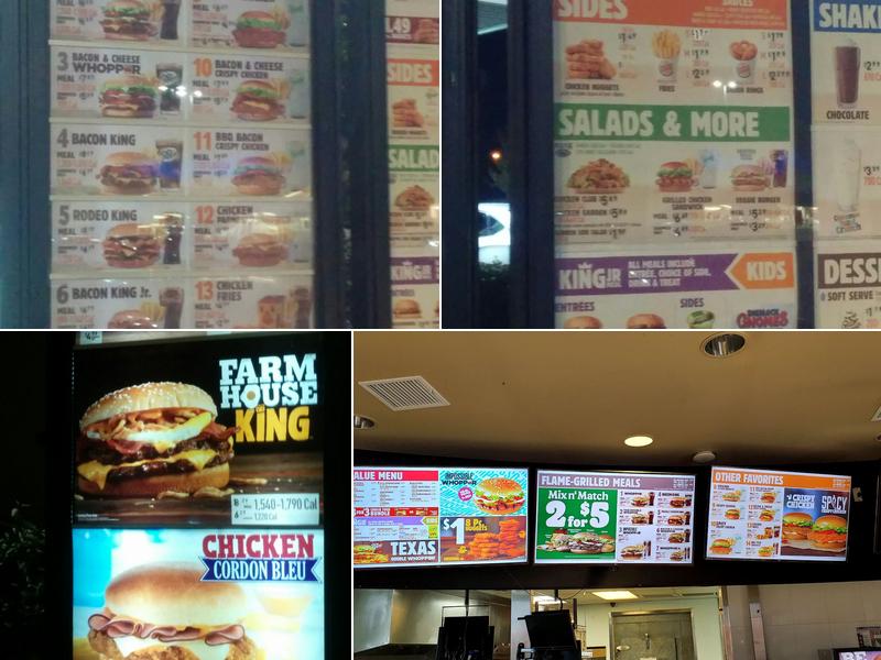 Burger King Menu